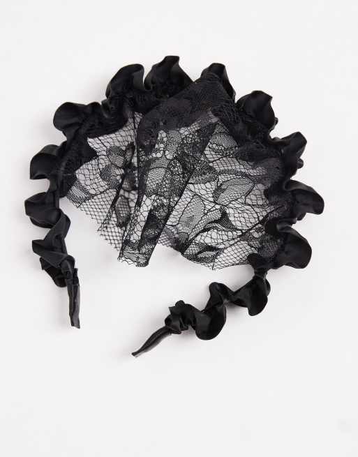 ASOS DESIGN Halloween headband with lace detail veil