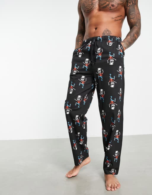 ASOS DESIGN - Halloween lounge pyjamabroek met Bart Simpson-print