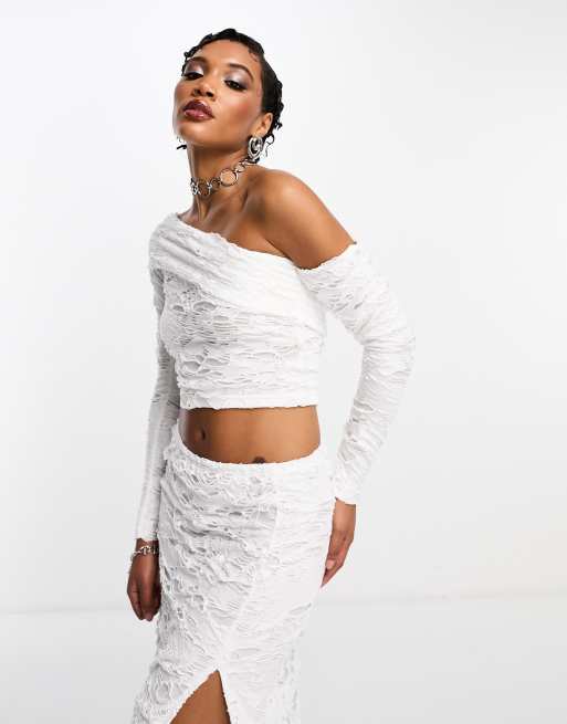 Off shoulder top and best sale skirt set