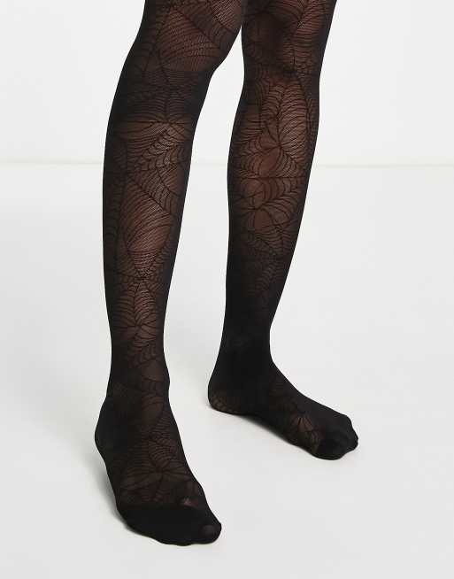 ASOS DESIGN – Halloween – Rajstopy kabaretki z motywem pajęczyny, 2 z 4