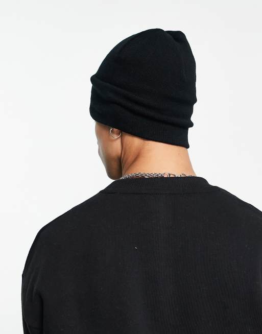 ASOS DESIGN Halloween skull beanie in black with spider