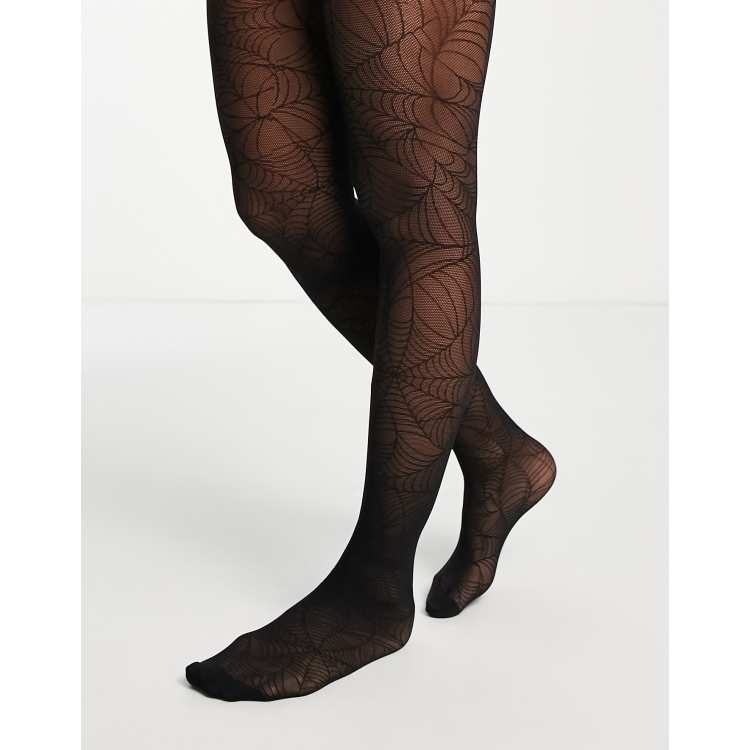 ASOS DESIGN Halloween spider web fishnet tights | ASOS