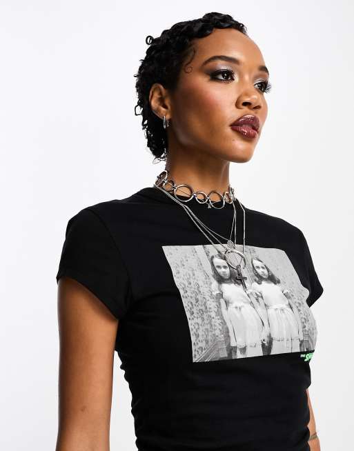 T-shirt Shining le gemelle in neon Horror | New Indastria
