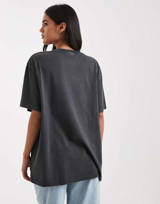 ASOS DESIGN - Halloween - T-shirt oversize avec imprimé Dracula sous licence - Anthracite délavé, 4 de 4