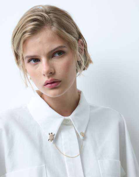 ASOS DESIGN halsbandslänk med sköldpaddsdetalj i guldfärg - view 1