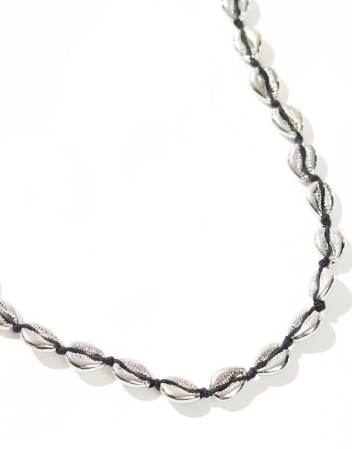 ASOS DESIGN – Halskette in Silber mit Kunstmuscheln , 2 von 4