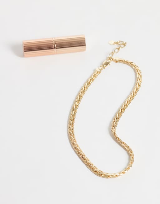 ASOS DESIGN Halskette mit Kette im Vintage-Stil in Goldoptik, 4 von 6
