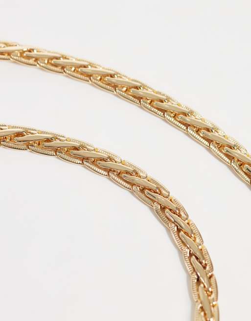 ASOS DESIGN Halskette mit Kette im Vintage-Stil in Goldoptik, 5 von 6
