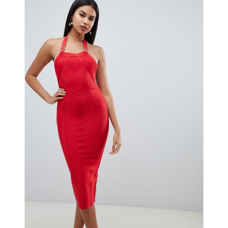 Asos red hot sale bodycon dress