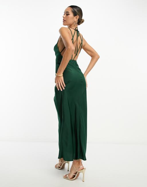 Asos design cross outlet front strappy maxi dress