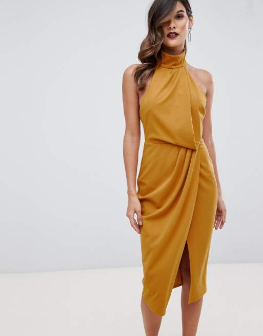 Asos ochre outlet dress