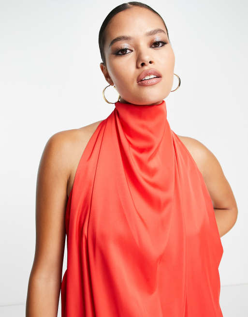 ASOS Drape Halter Supportive Tankini