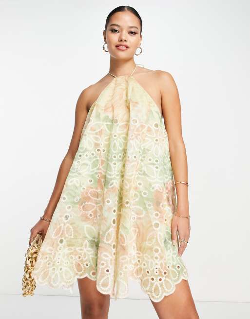 Broderie dress hot sale asos