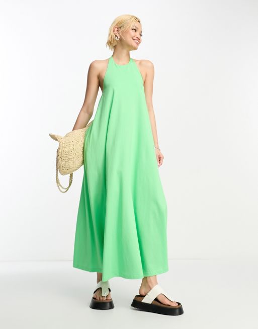 Asos halter cheap maxi dress