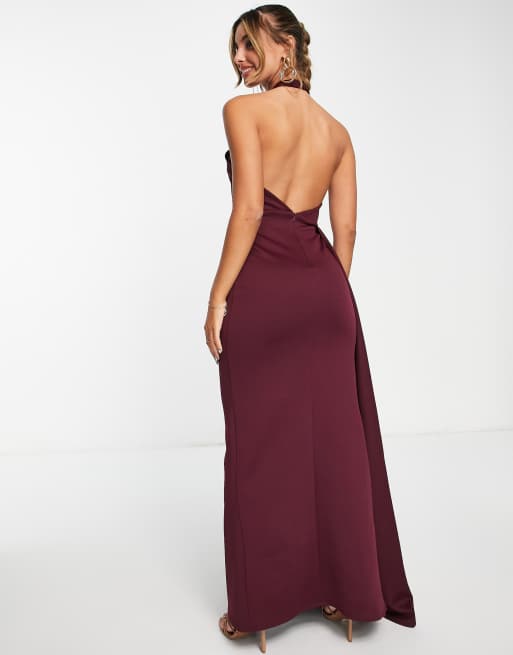 Bonus forsøg sådan ASOS DESIGN halter maxi dress in deep red | ASOS