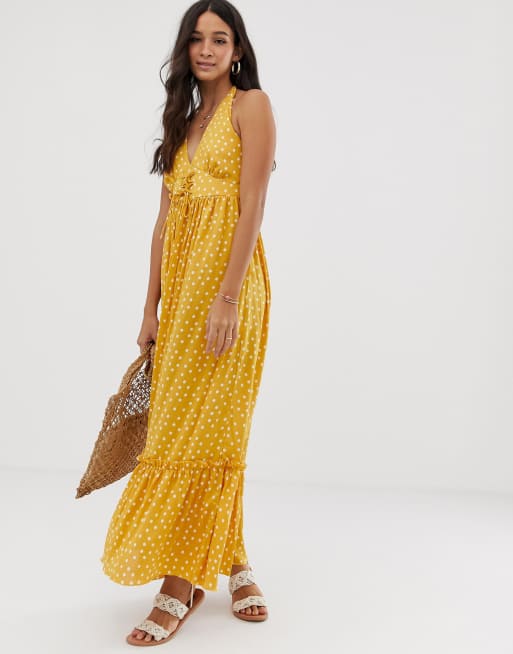 asos polka dot maxi dress