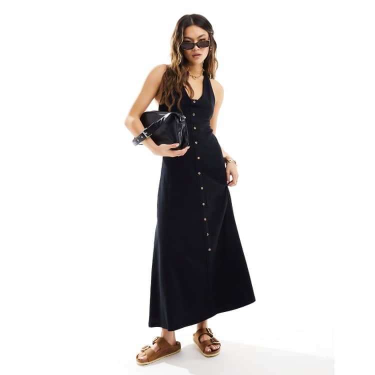 purple jersey dress Open Back Bow Jersey Dress – IULOVER main image 0