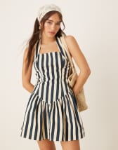 4th & Reckless cotton bandeau ruched detail maxi dress in rust