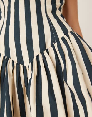 Shop Asos Design Halter Mini Dress With Ruffle Hem