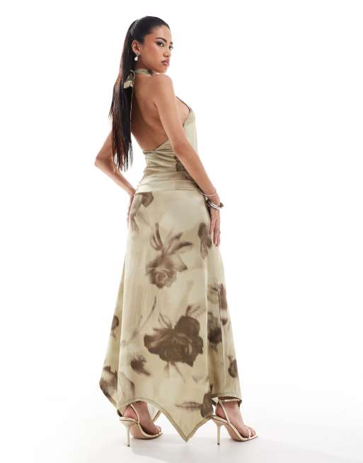 knee length dresses for ladies Anabelle Halter Neck Midi Dress main image 1