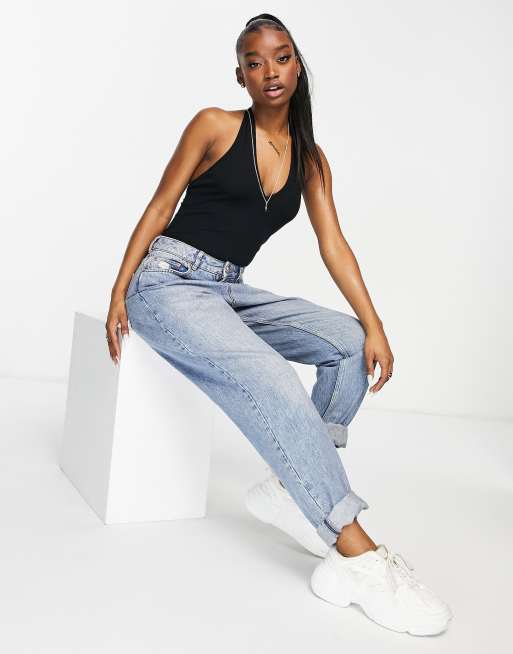ASOS DESIGN halter neck bodysuit in black | ASOS