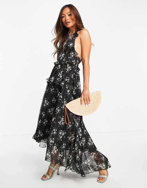 Halter neck floaty clearance dress