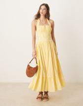Nia destene bust detail camisole dress in bon bon pink