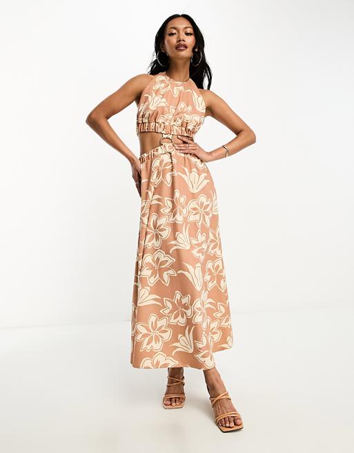 Unique Cutout Design Halter Neck Dress Unique Cutout Design Halter Neck Dress