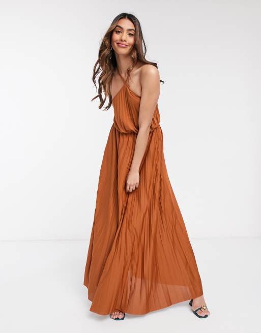 Rust coloured hotsell maxi dress