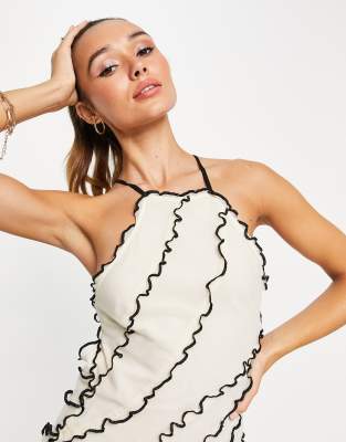 asos design halter neck dress