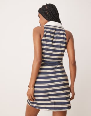 Asos Design Halter Polo Mini Dress