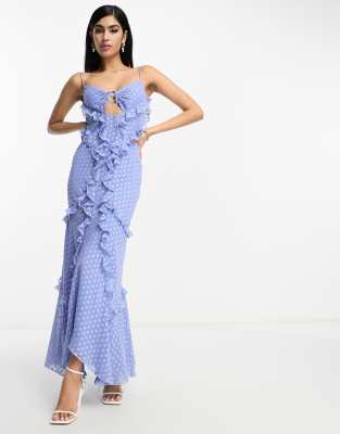 blue designer gown