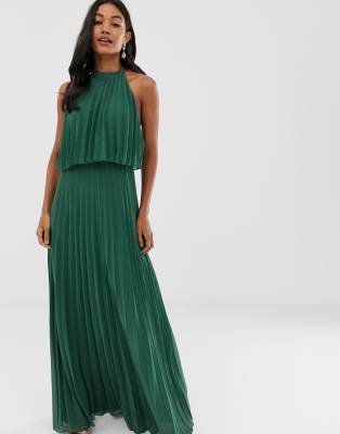 tie neck maxi dress