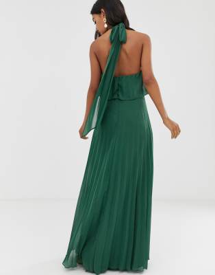 halter tie maxi dress