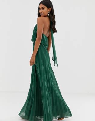 halter tie maxi dress