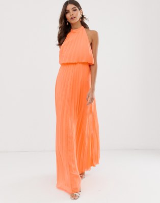 tie neck maxi dress