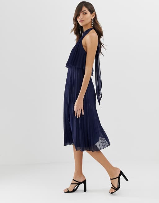 Oasis blue megan chiffon hotsell midi dress