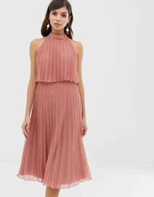 midi dress halter neck