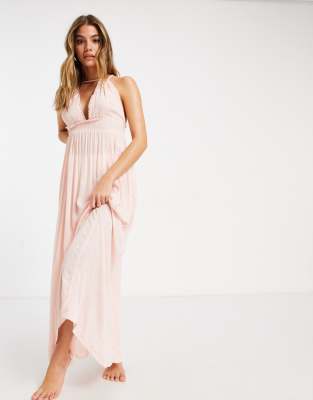 metallic beach dress