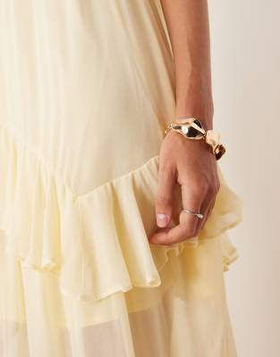 Asos Design Halter Tiered Ruffle Maxi