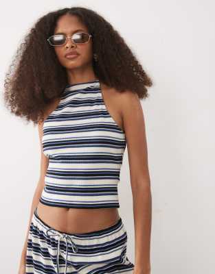 Asos Design Halter Top In Multi