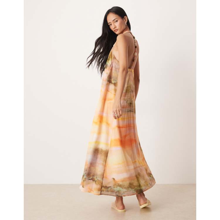 asos beaded maxi dress ASOS LUXE embellished Beaded Maxi Dress in Black and gold-Multi