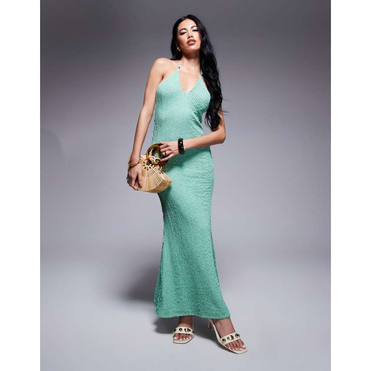mini backless halter dress Backless Mini Dress - Vintage White main image 1