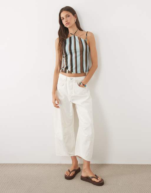 ASOS DESIGN haltertop met streepprint, 2 van 4
