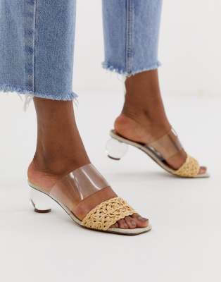 asos clear heel shoes