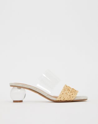 asos clear block heels