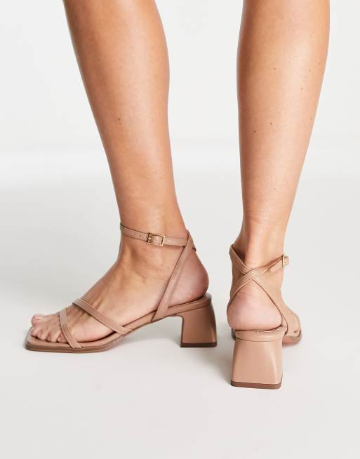 ASOS DESIGN - Hampton - Sandali beige con tacco medio largo, 2 di 4