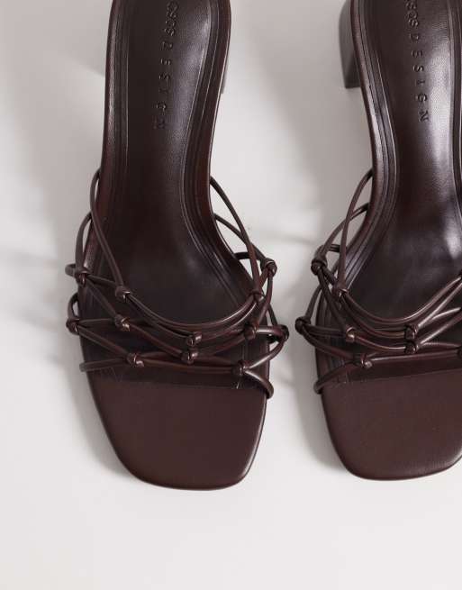 ASOS DESIGN - Hana - Mules à talon carré et brides nouées - Chocolat, 2 de 4