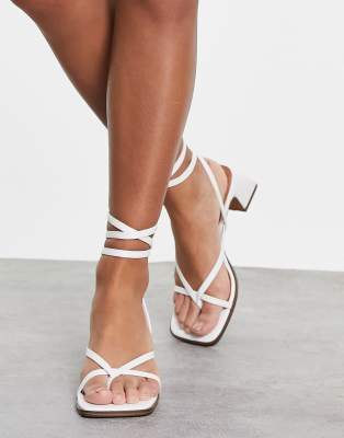 heels sandals white