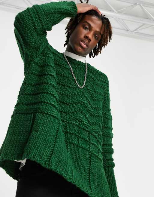 Green 2025 ribbed sweater